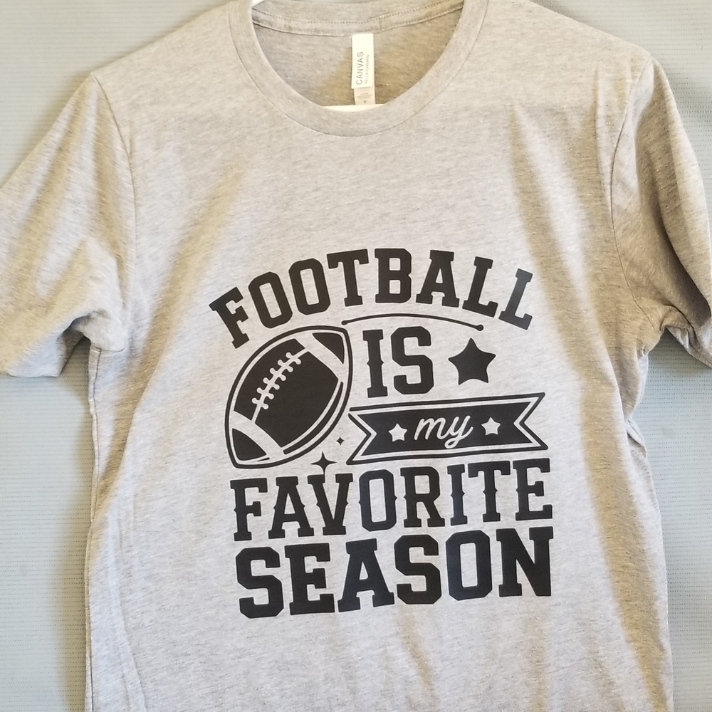 Gray Football Graphic T-Shirt